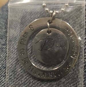 Silver Dad Memorial Necklace